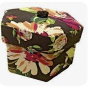 New Vera Bradley Keepsake Multi Compartment Jewelry Box in English Rose